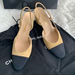 🔥Hard to Find🔥 NIB Chanel Suede Slingback shoes